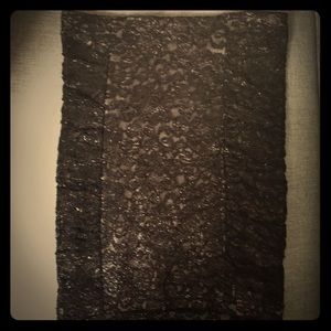 Stretchy mini skirt. Glittery